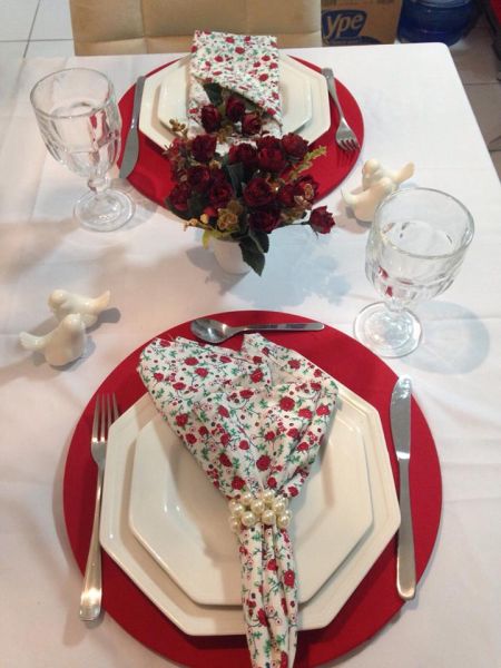 Conjunto para Mesa Posta - Flower red