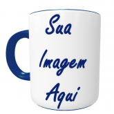 Caneca color 325 ml interior e alça azul marinho