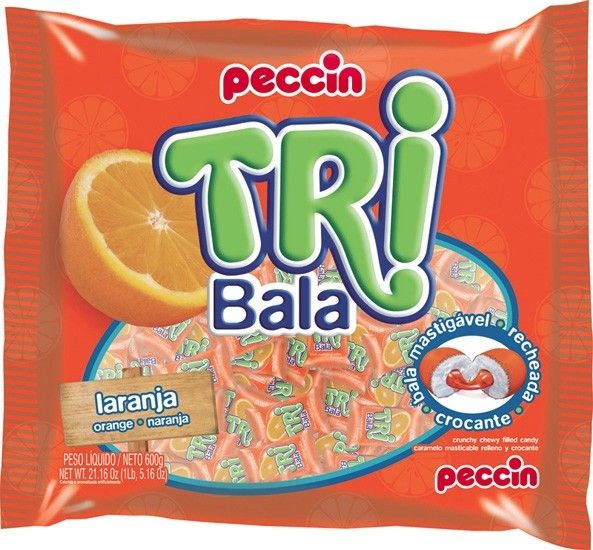 BALA TRIBALA LARANJA PECCIN
