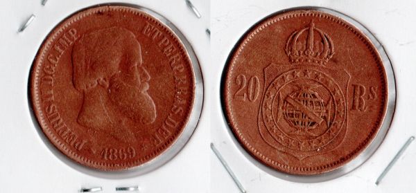 B788-04 - 20 Réis- 1869 - Império