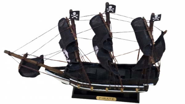 Escuna Barco Pirata 30 cm - Enfeite Decorativo