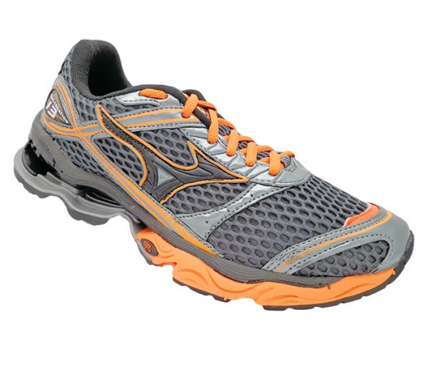 Tênis Mizuno Wave Creation 13 Grafite e Laranja MOD:13054