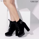 1-Ankle Boot com meia pata feminina- bota cano curto salto TORRICELLA inverno luxo
