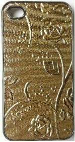 CASE ROSAS GOLD PARA IPHONE 4 E 4S