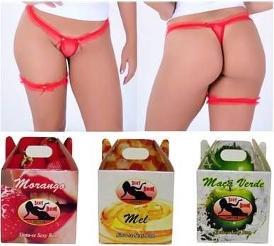 Calcinha c/ perneira Preta-Chocolate na caixinha.