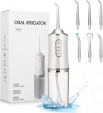 Irrigador Oral Limpeza Profunda Jato D àgua Supersônico 3 Modos Diferentes Tanque de 220ML Eletrico