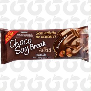 Choco Soy Break Avelã 38 Gramas Zero Lactose Zero Açúcar
