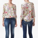 blusa Floral Prints Chiffon