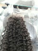 Proteses Capilar cacheada  Feminina cabelos naturais acabamento de mega Hair front lace