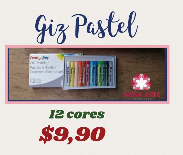 Gis pastel oleoso 12 cores