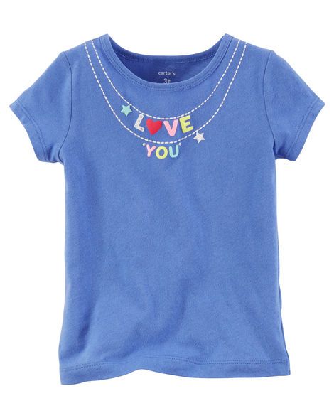 FB0916- Carter's Camiseta Love You Azul 12M (09-12meses)