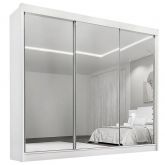 Roupeiro Dubai 3P com Espelhos Branco D Doro