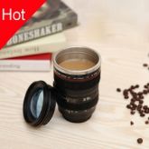 Caneca Lente de Câmera de Aço Inoxidável 400ml