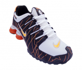 Nike Shox NZ Cromado Preto e Laranja