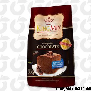 Mistura para Bolo Zero de Chocolate 300 Gramas KingMix