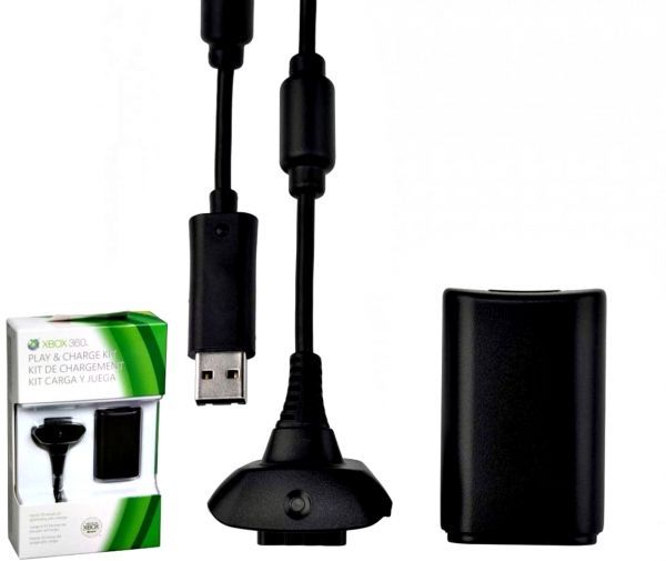 Cabo Carregador e Bateria Xbox 360