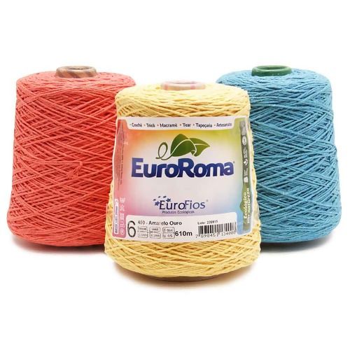 Barbante EuroRoma Colorido N°6 - 600g cada (Informar cor,numeração do pedido na caixa de mensagem)