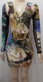 Vestido gola V e detalhe costas. Cod: 0004