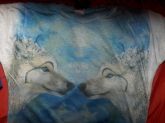 blusa leve lobo azul M