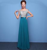 Vestido Longo Para Festa Azul Mulheres Elegantes