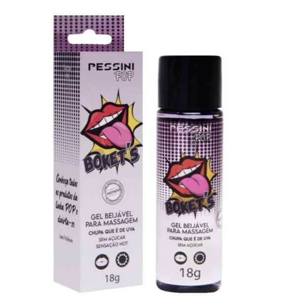 BOKETS GEL BEIJÁVEL SABOR UVA 18G PESSINI