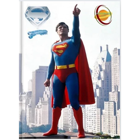 SUPERMAN-THE MOVIE-PHOTOBOOK -CHRISTOPHER REEVE-FOTOS RARAS DO FILME DE 1978-CAPA DURA-20 PÁGINAS