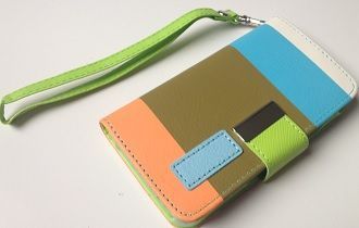 CASE CARTEIRA COLORIDA COM ALÇA E PORTA CARTÃO PARA IPHONE 4 E 4S
