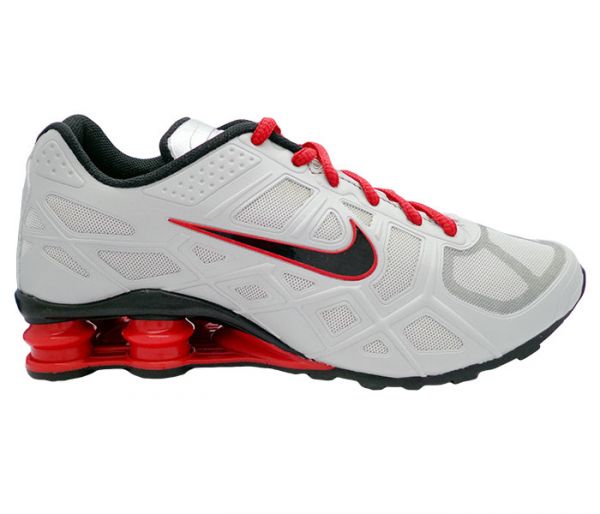 Tênis Nike Shox Turbo 12 Prata e Vermelho