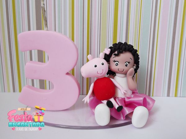 Mini topo de bolo Peppa Pig