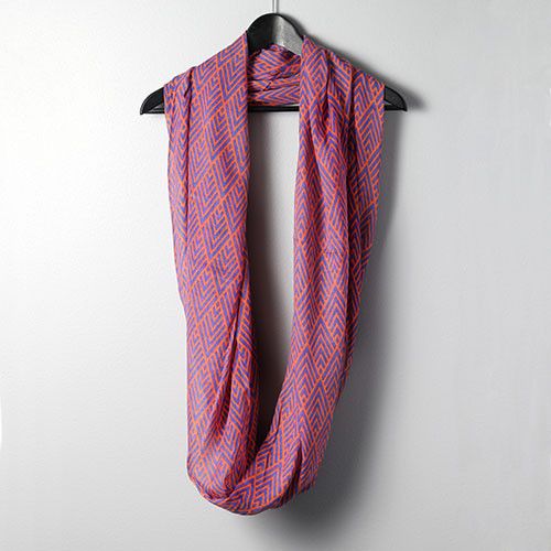 Lightweight Infinity Scarf- Blue Coral