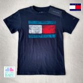 MC4C17- Camiseta Tommy Flag Azul Marinho 5 (4-5anos) - Tommy Hilfiger
