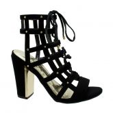 SANDÁLIA GLADIADORA VIA MARTE NOBUCK PRETO 15-14756