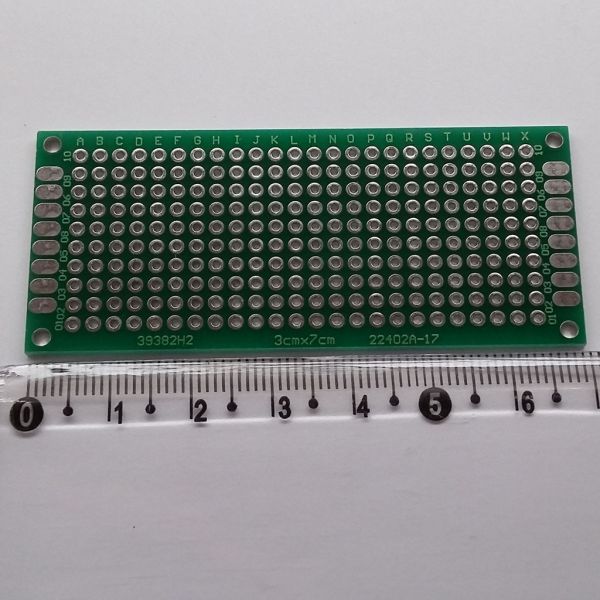 Placa Virgem Perfurada Fibra Dupla Face 3x7cm