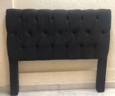 Cabeceira Solteirao Hera 110 Veludo Suede Preto SR Cabec