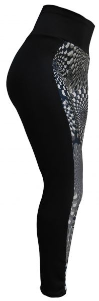 legging fitness (P-M-G) preta e estampada, cintura alta, suplex 320/360