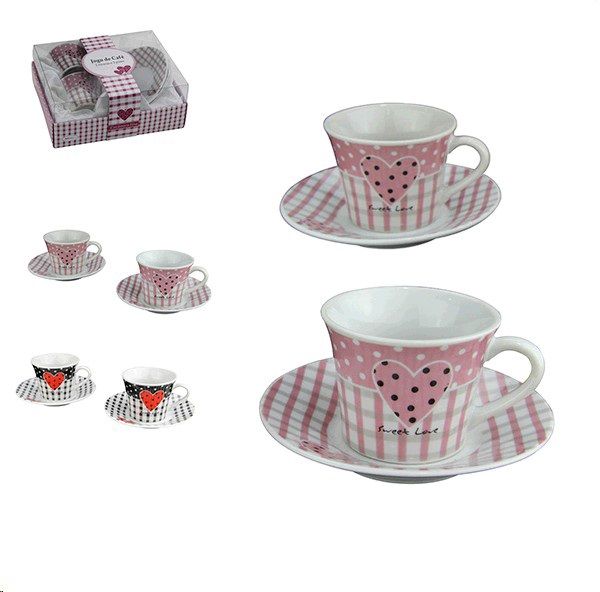 JOGO CAFE C/ 2XICARAS E 2 PIRES