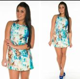 Vestido Azul Floral