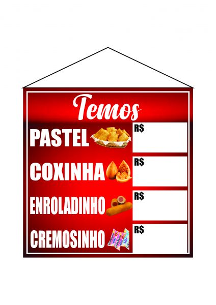 Temos Lanches 50cm x 50cm