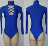 Body manga longa gola alta