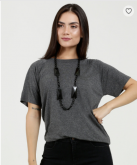 Blusa Feminina Básica Manga Curta