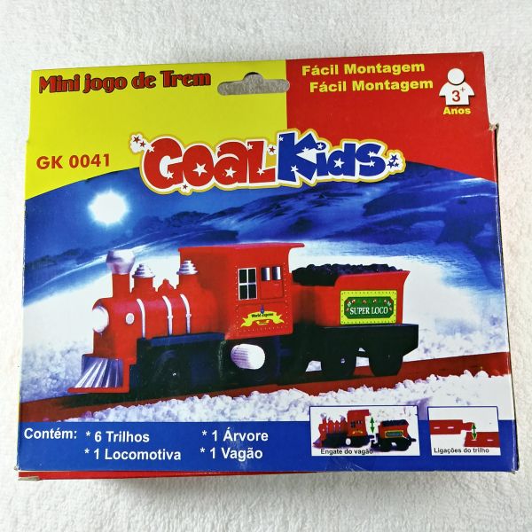 Jogo de trenzinho - mini jogo de trem goal kids com 9 peças