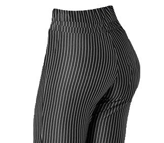 calça flare ou reta (P-M-G), risca de giz