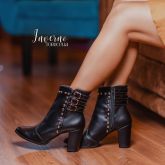 Bota Cano Curto BICO FINO PRETA- TORRICELLA
