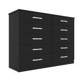 Comoda Macae.Parati 10G Preto AS Moveis