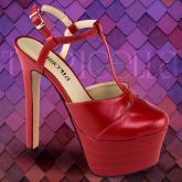 0001-SANDÁLIA MEIA PATA GUCCI ANGEL VERMELHA TORRICELLA