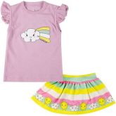 Conjunto Bebê Nuvem e Arco Íris