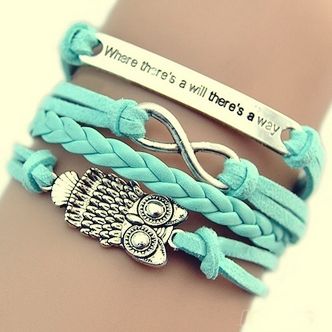 Pulseira com pingente de coruja