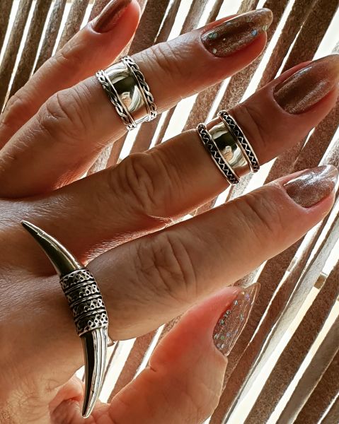 Anel Chifre Arco Boho