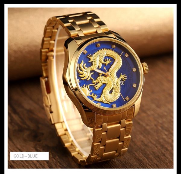 Skmei Dragão luxo quartzo à prova água