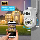 Câmera IP Wifi c/ visão noturna e detetor de movimento 8MP